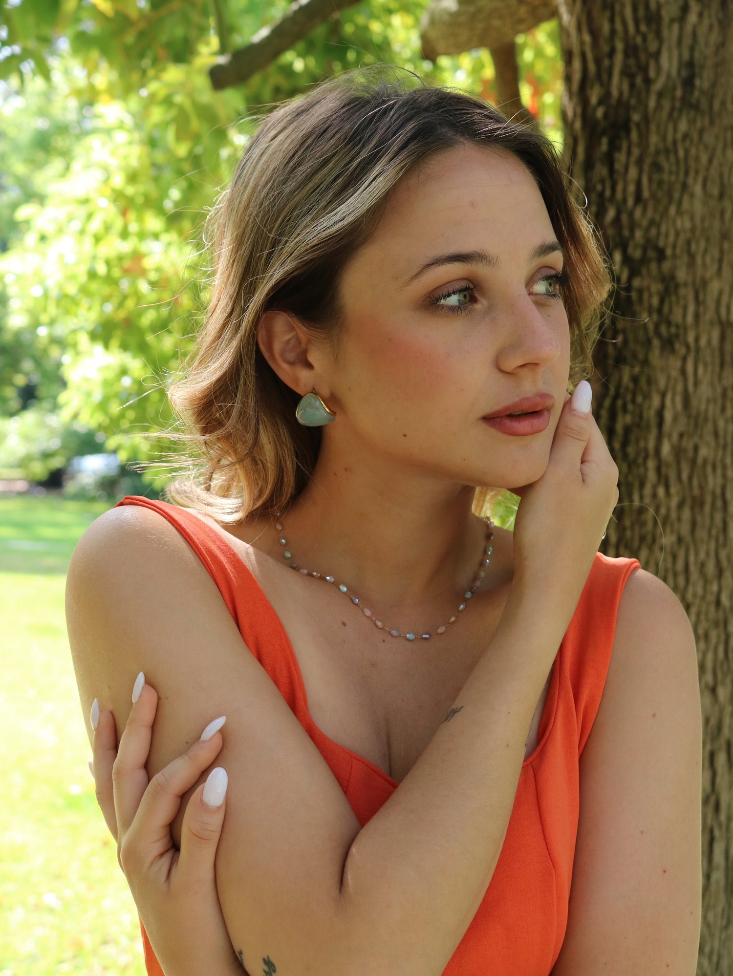 Orecchini Cuore di Smeraldo